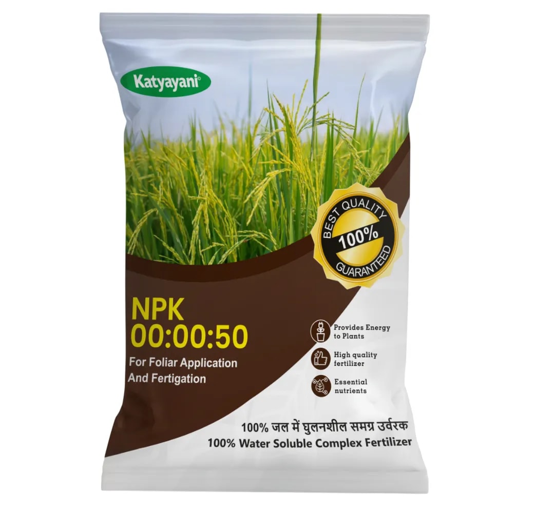 Katyayani Npk 00:00:50 Potassium Sulphate Fertilizer For Fruit Maturity Stage, Foliar Spray and Drip