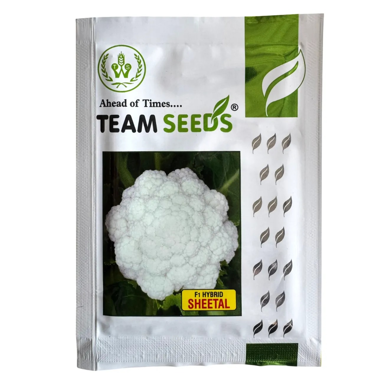 Team Seeds Sheetal F1 Hybrid Cauliflower Seeds, Early Maturity And Compact Curds
