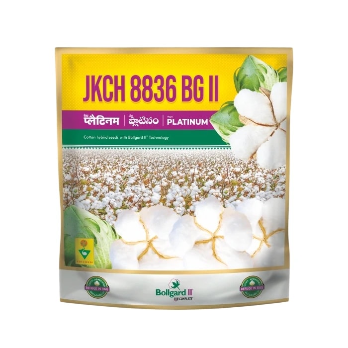 Veda Platinum Cotton Seeds (JKCH 8836 BG II) - For Rainfed and Irrigated Conditions (475 Gm)