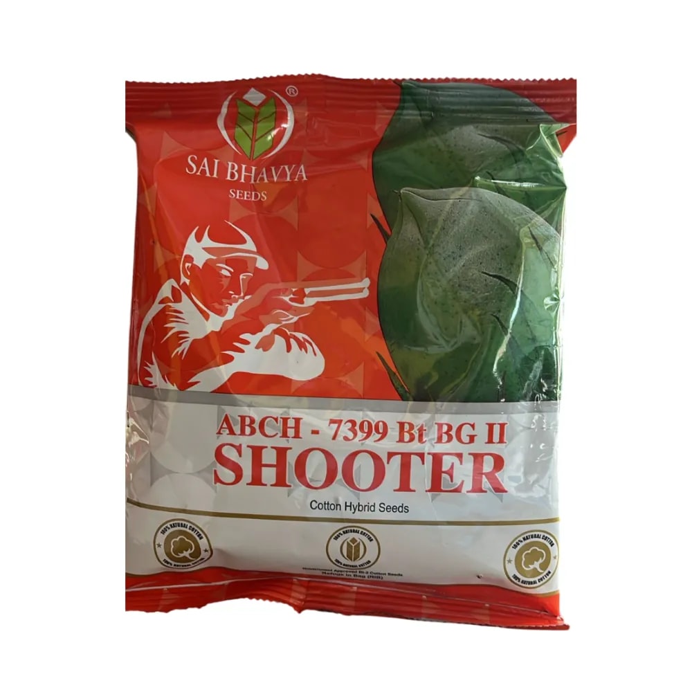 Sai Bhavya Shooter Cotton Seeds (ABCH-7399 Bt BGII)  -  Kapas ke Beej, Big Bolls, Long Staple (475 Gm)