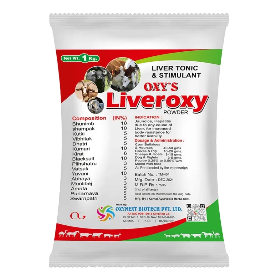 OXYNEXT Liveroxy Animal Feed Powder For Support Liver Health