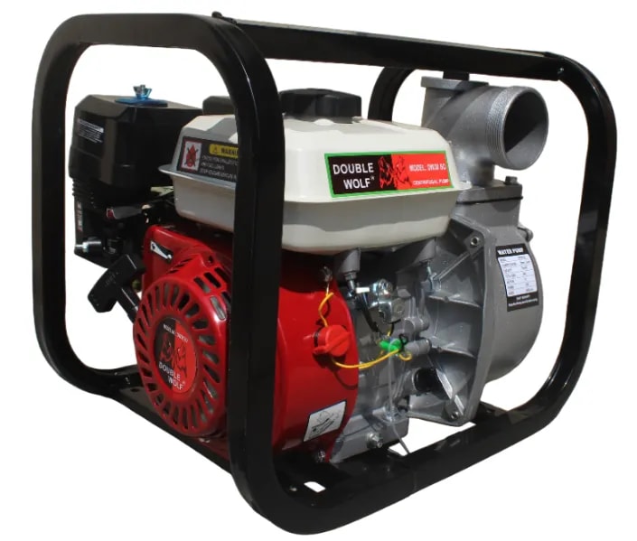 Double Wolf 3 Inch Centrifugal Water Pump, 4-Stroke Petrol Engine, Perfect For Irrigation, Dewatering, Etc