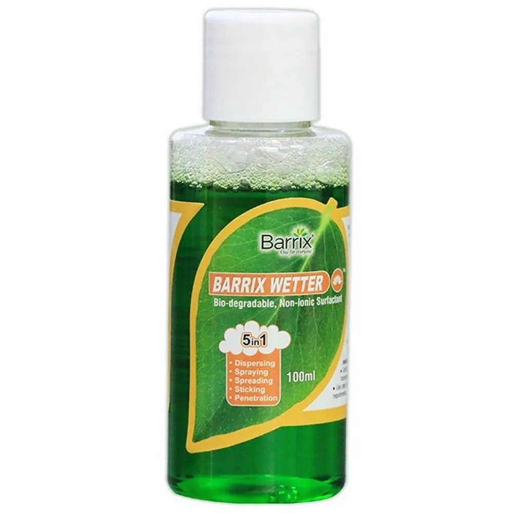 बैरिक्स वेटर, बायोडिग्रेडेबल और नॉन-आयनिक सर्फेक्टेंट, अधिकतम स्प्रे कवरेज प्राप्त करने के लिए ह्यूमेक्टेंट, विशेष रूप से मिश्रित नॉन-आयनिक सर्फेक्टें