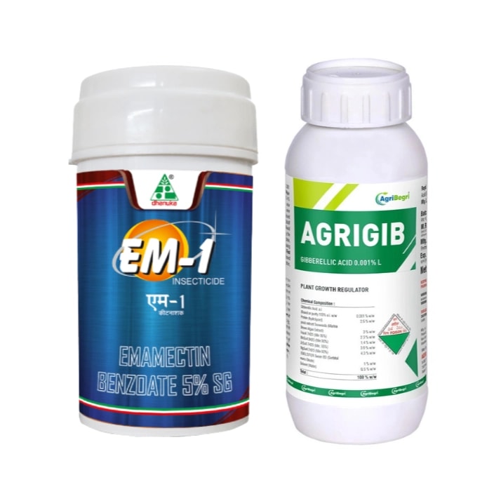 AgriBegri Safe Crop Combo (EM-1 100gm + Agrigib 500ml) Effective Pest Control And Plant Growth
