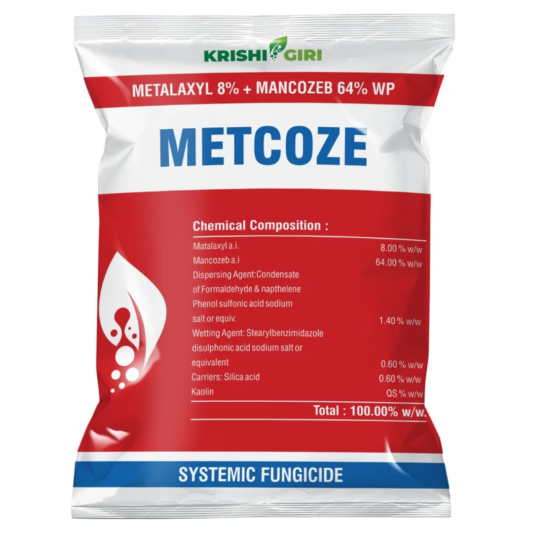 Krishigiri Metcoze Fungicide - Metalaxyl 8% + Mancozeb 64% WP