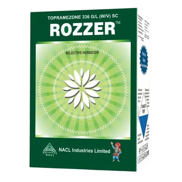 NACL Rozzer Topramezone 336 Gl wv SC + Surya Atrazine 50% WP Free, Herbicide, Applied When Narrow-Leaf Weeds Are At 3 To 5 Inches Height