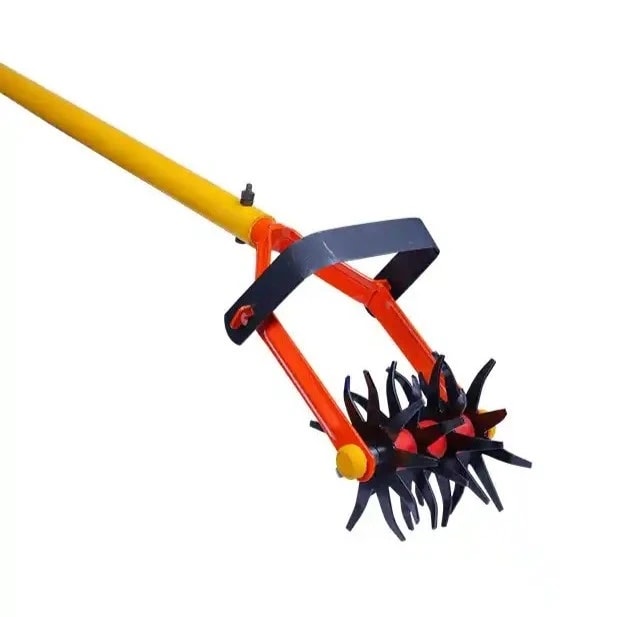 Bharat Agrotech Soil Miller, Hand Rotavator With Handle (Frp For Best Grip), 4FT Long Hard Material With Non Corrsion Ability