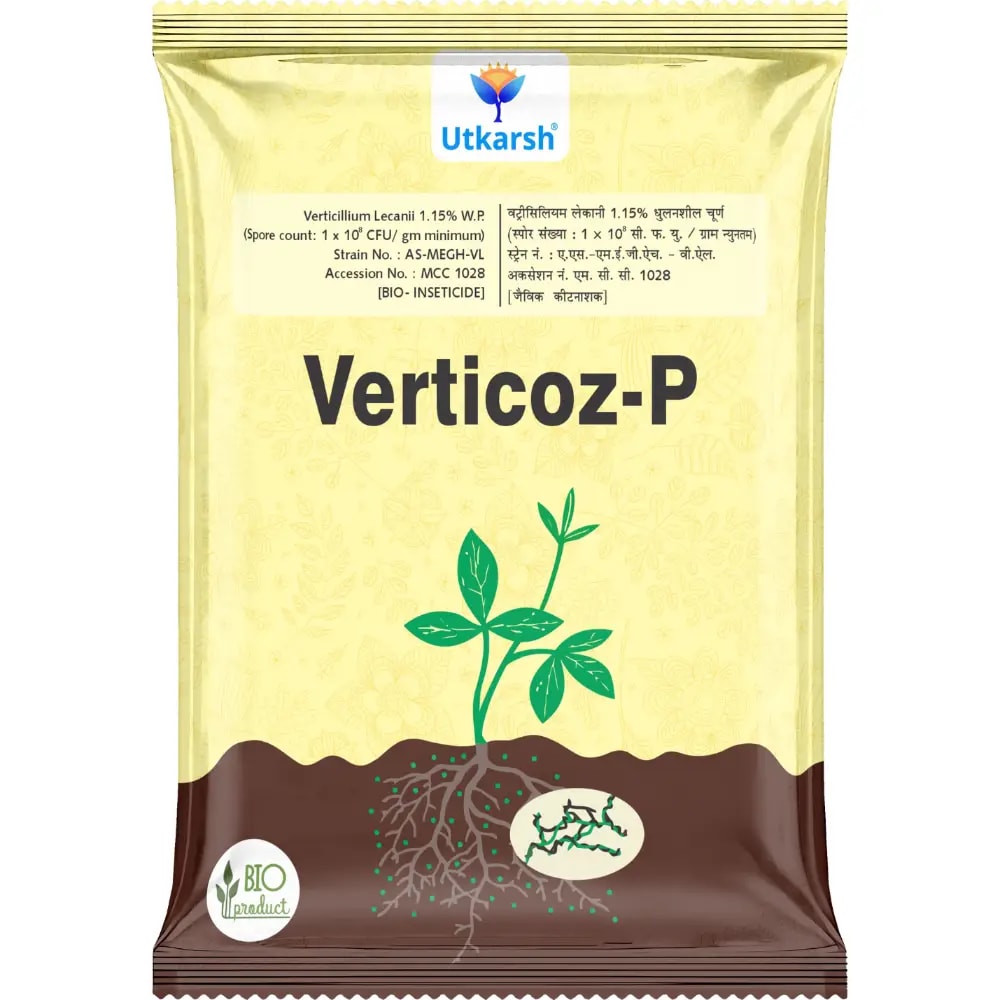 Utkarsh Verticoz- P (Verticillium Lecanii 1.15% W.P. ) Bio Pesticides, Controls Wide Range of Pests