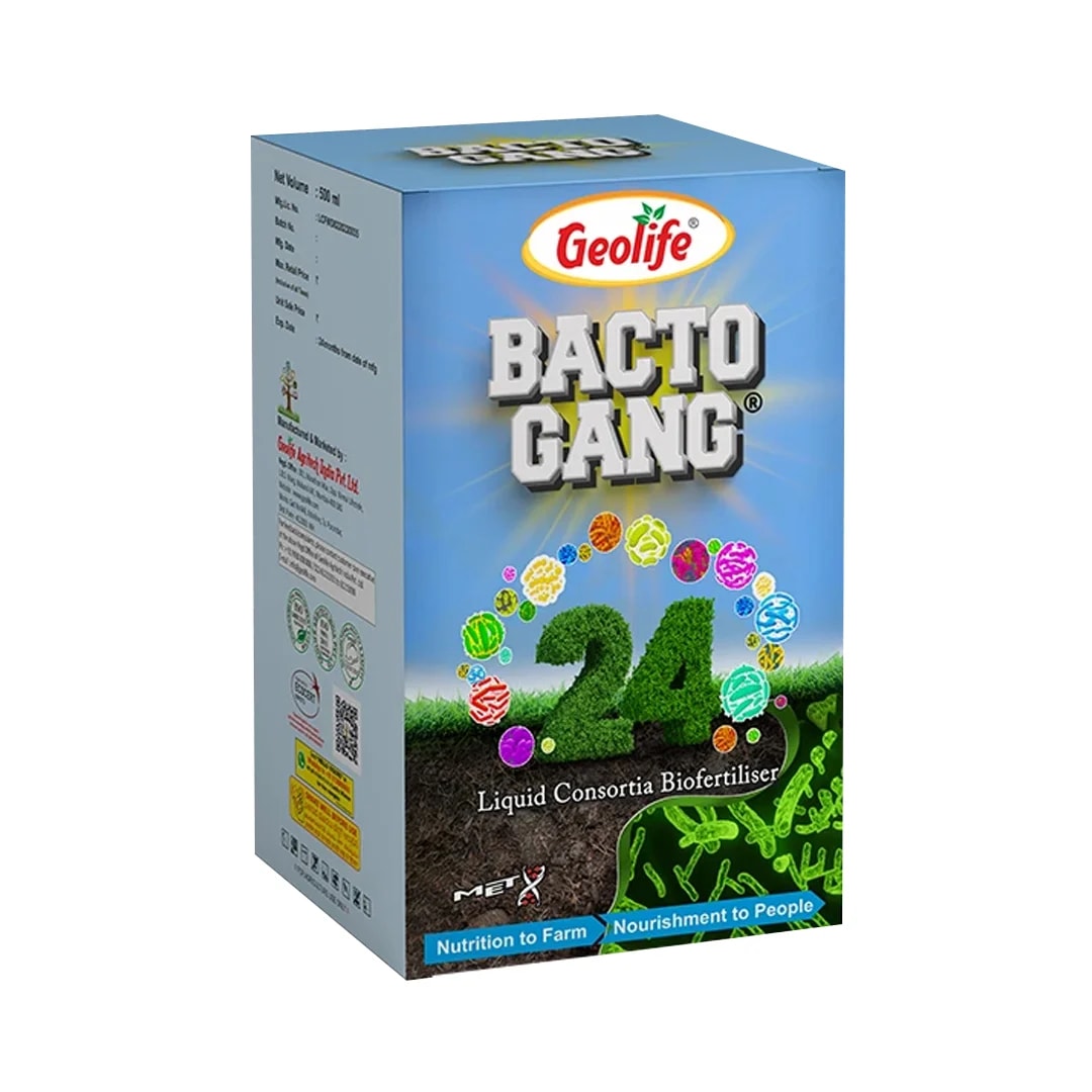 Geolife Bactogang 24 Advance Microbial Bio Fertilizer, Boost Soil Fertility