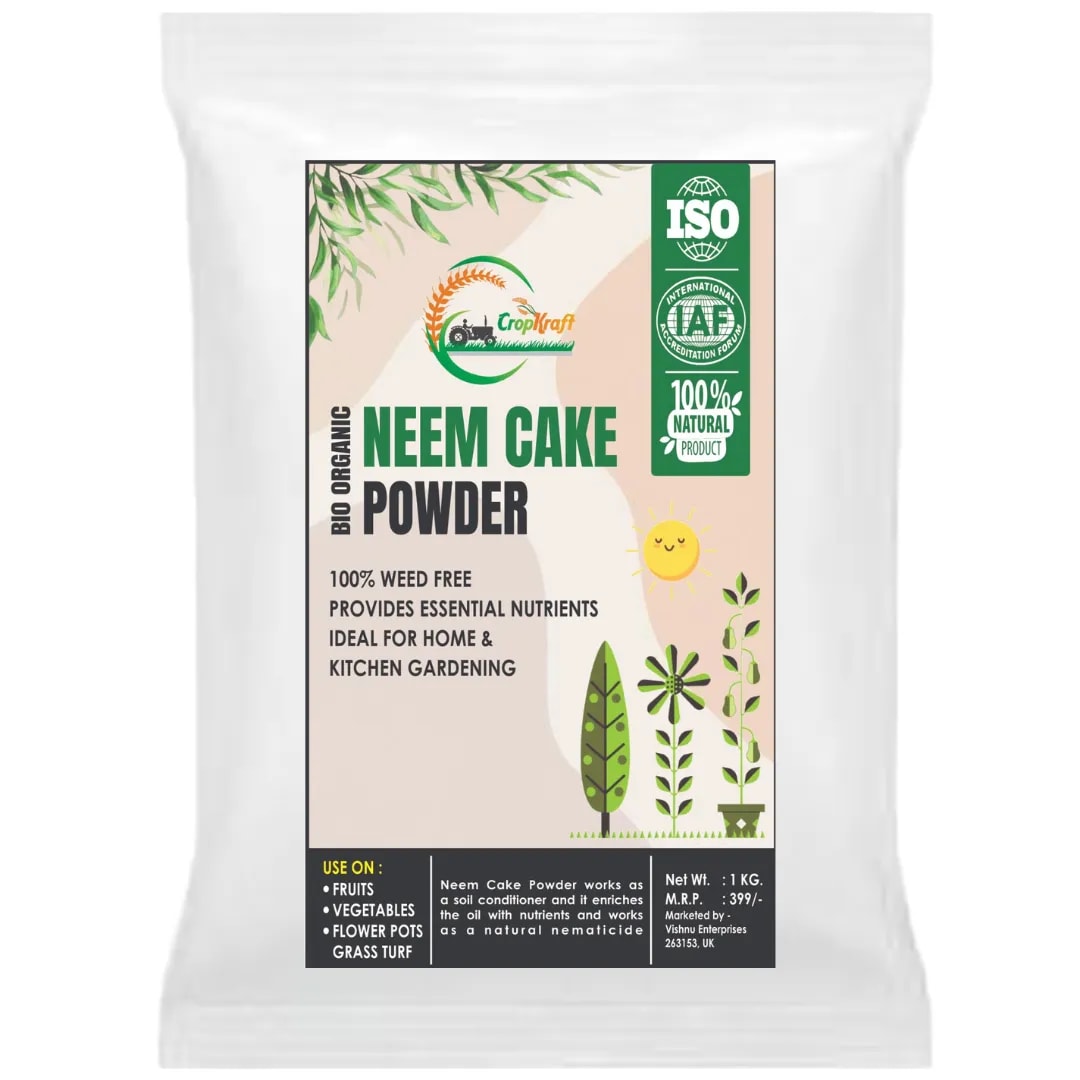 CropKraft Neem Cake Powder, Natural Organic Fertilizer, Pest Repellent, and Soil Conditioner