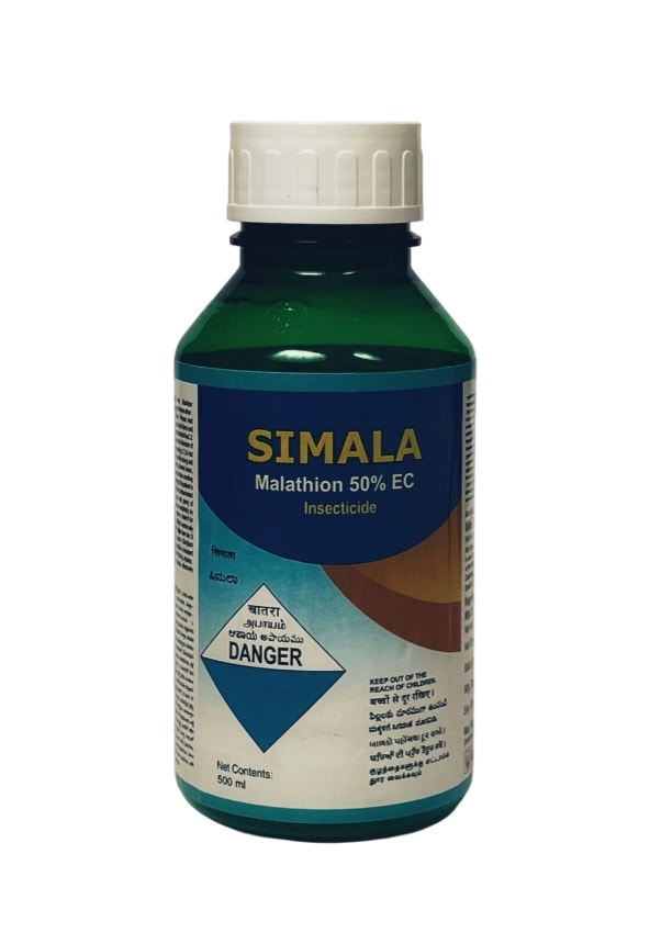 Shree Industries Simala Malathion 50% EC Insecticide, Effective Broad Spectrum Pest Control for Crops