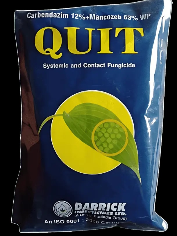 Darrick QUIT Carbendazim 12% + Mancozeb 63% WP, Protective And Curative Fungicide, Effective Against Wide Range Of Fungal Diseases