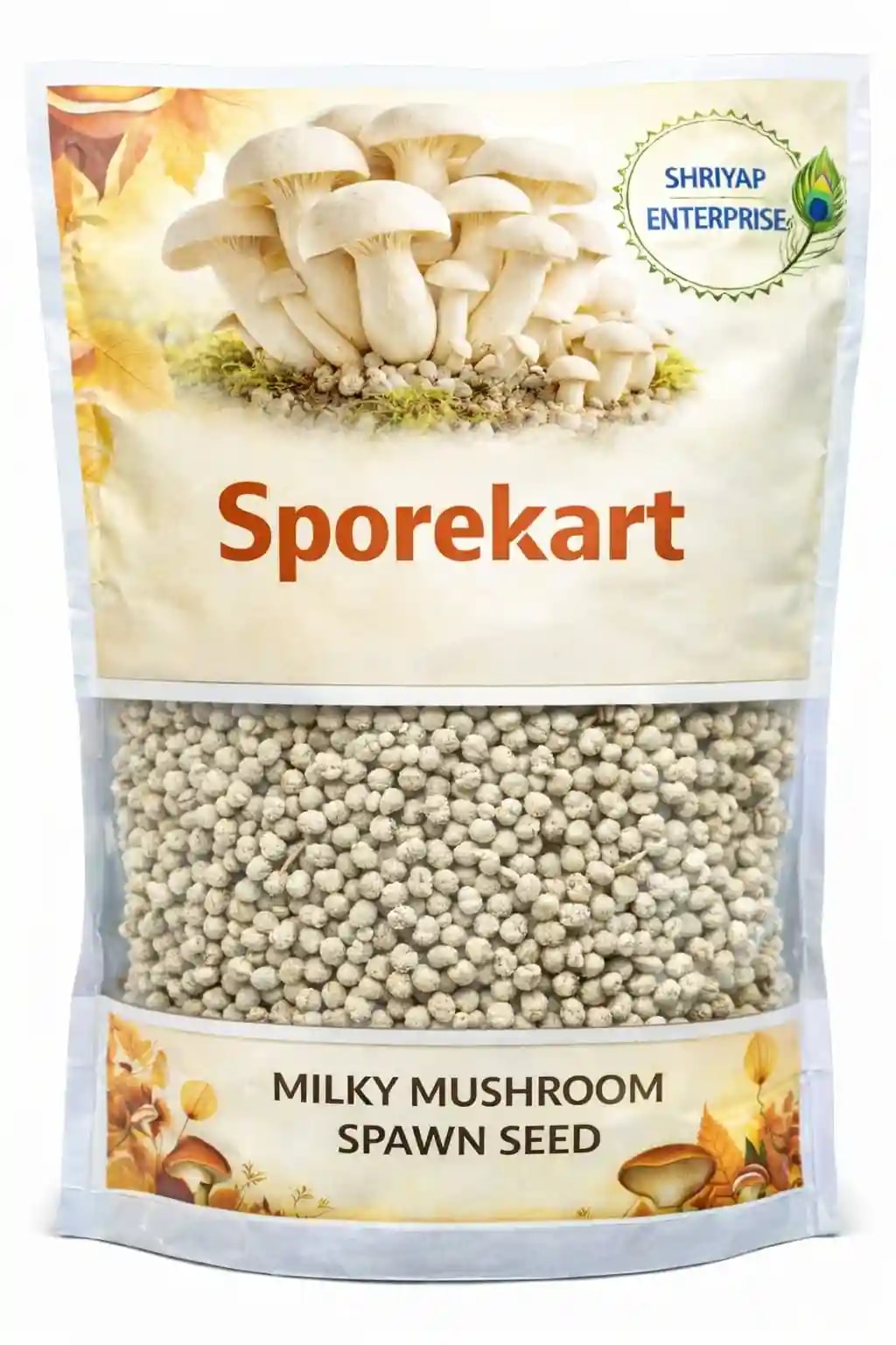 SporeKart Milky Mushroom Spawn - Calocybe Indica