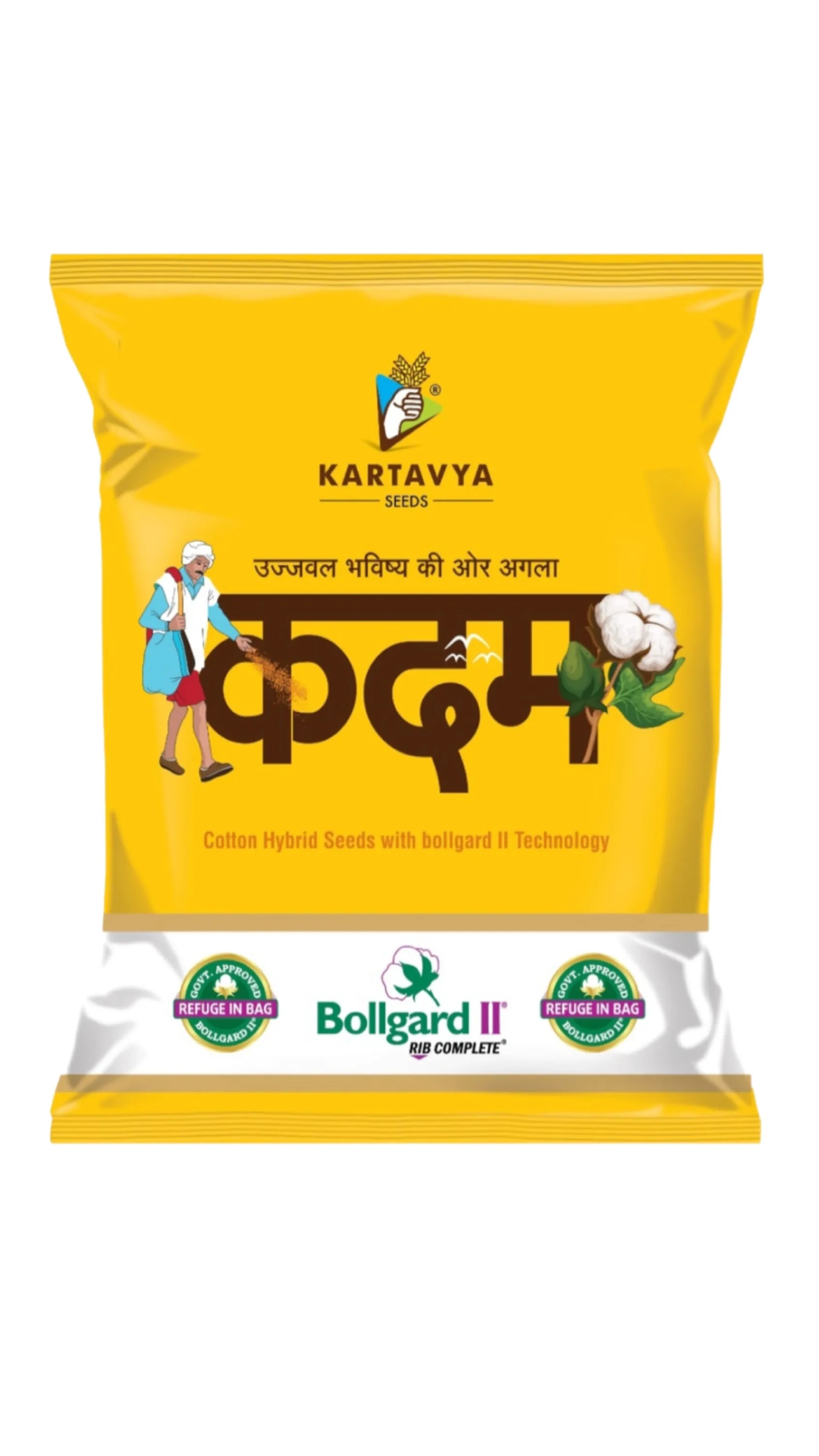Kartavya Kadam Hybrid Cotton Seeds, Pest Tolerant, Medium Duration Variety (475 Gram)