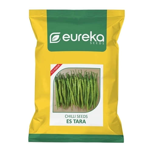 Eureka ES TARA F1 Hybrid Chilli Seeds, High Yield, Glossy Light Fruits, Suitable For Fresh And Dry Uses
