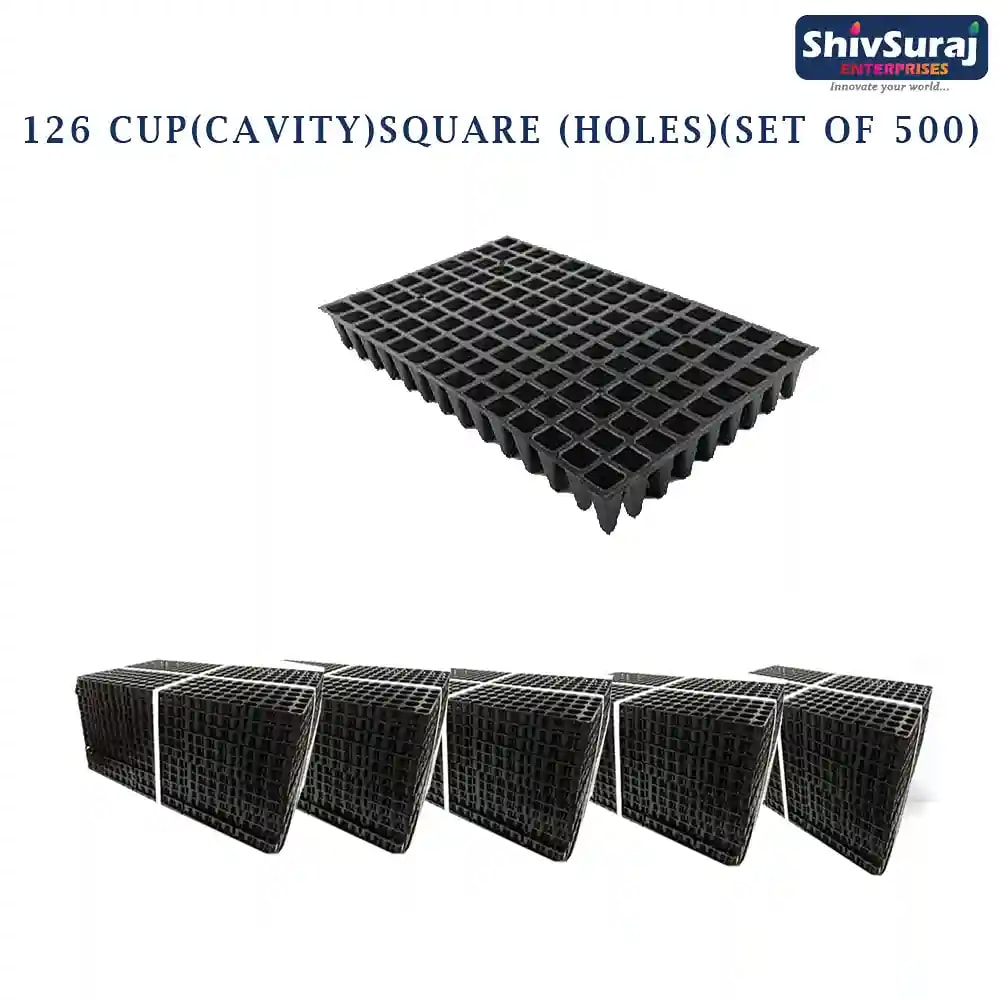 Shivsuraj 126 Cavity Seedling Tray - Square Shape