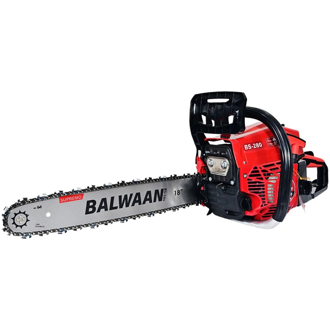 Balwaan BS-280 Supremo Chainsaw, 62cc Engine, 2 Stroke Petrol Operated, 1 Year Warranty