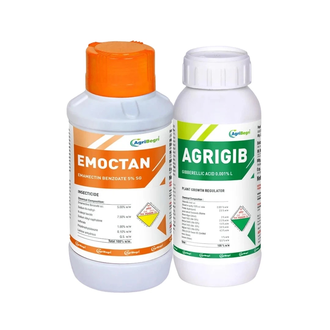 AgriBegri Combo Pack (Emoctan 250gm + Agrigib 500ml) Powerful Combination, Complete Crop Protection and Growth Solution