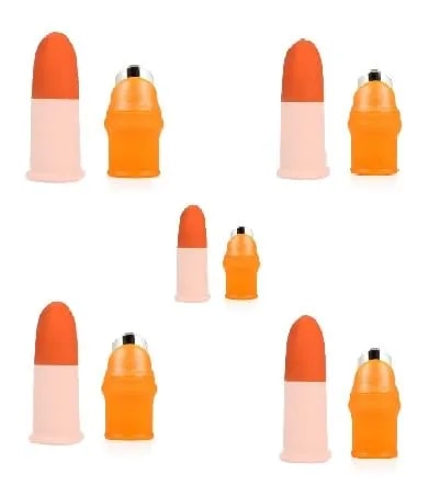 Radhe Premium Silicone Thumb Cutter With Finger Protection, Plucking Device For Cutting Vegetable and Fruit Scraper (Pack of 5)