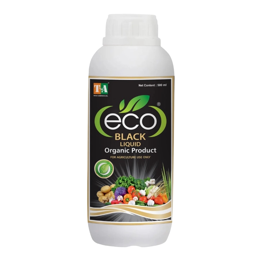 Titan Agritech ECO BLACK Potassium Humate Liquid 20% Organic Fertilizer, Effective For Soil And Plant Growth