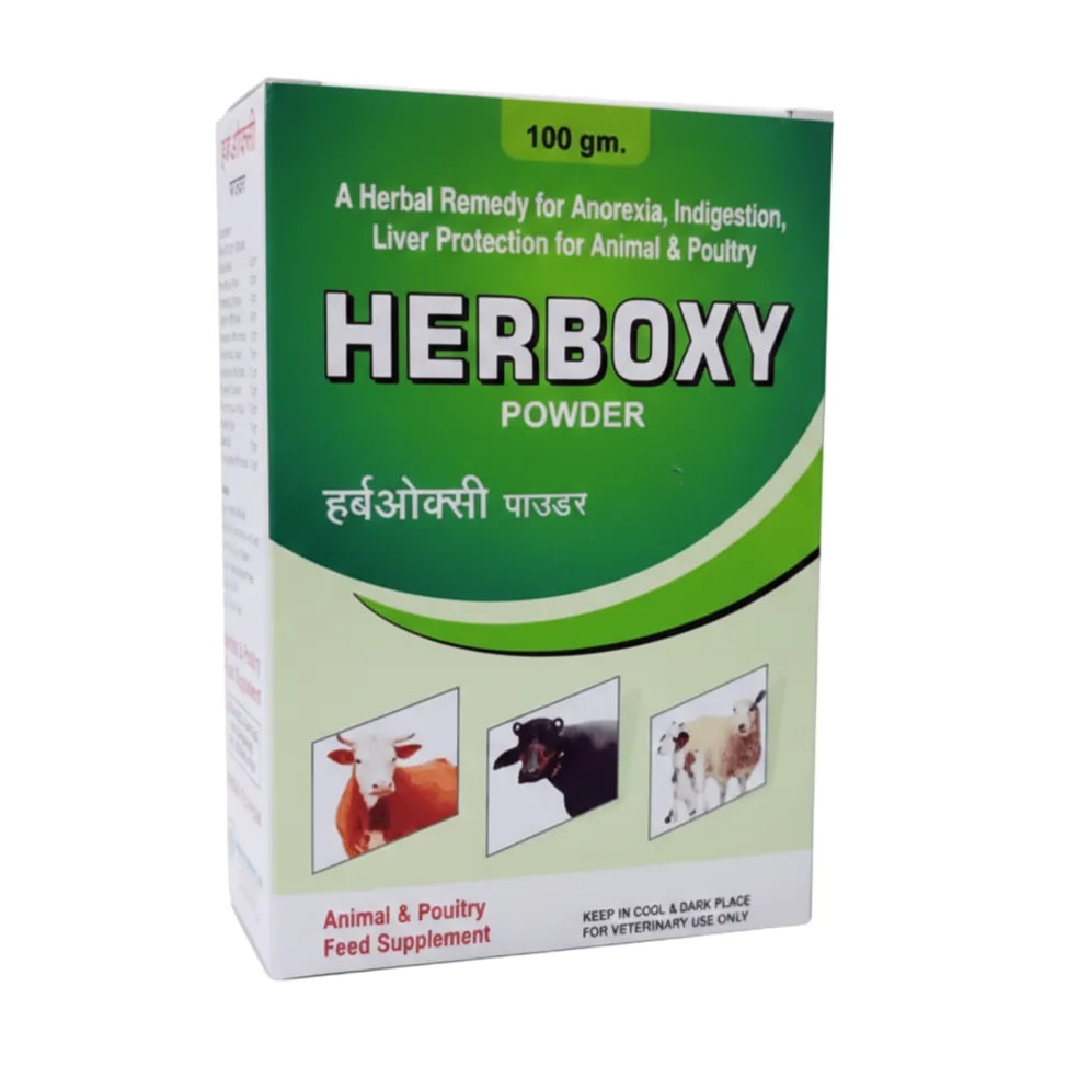 OXYNEXT HERBOXY Animal Feed Powder For Support Liver Function, Milk Production And Ruminal Balance