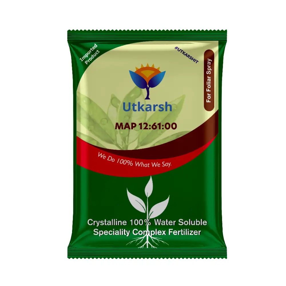 Utkarsh MAP (12:61:00) (Mono Ammonium Phosphate) 100% Water Soluble Complex Fertilizer, Best For Drip Irrigation
