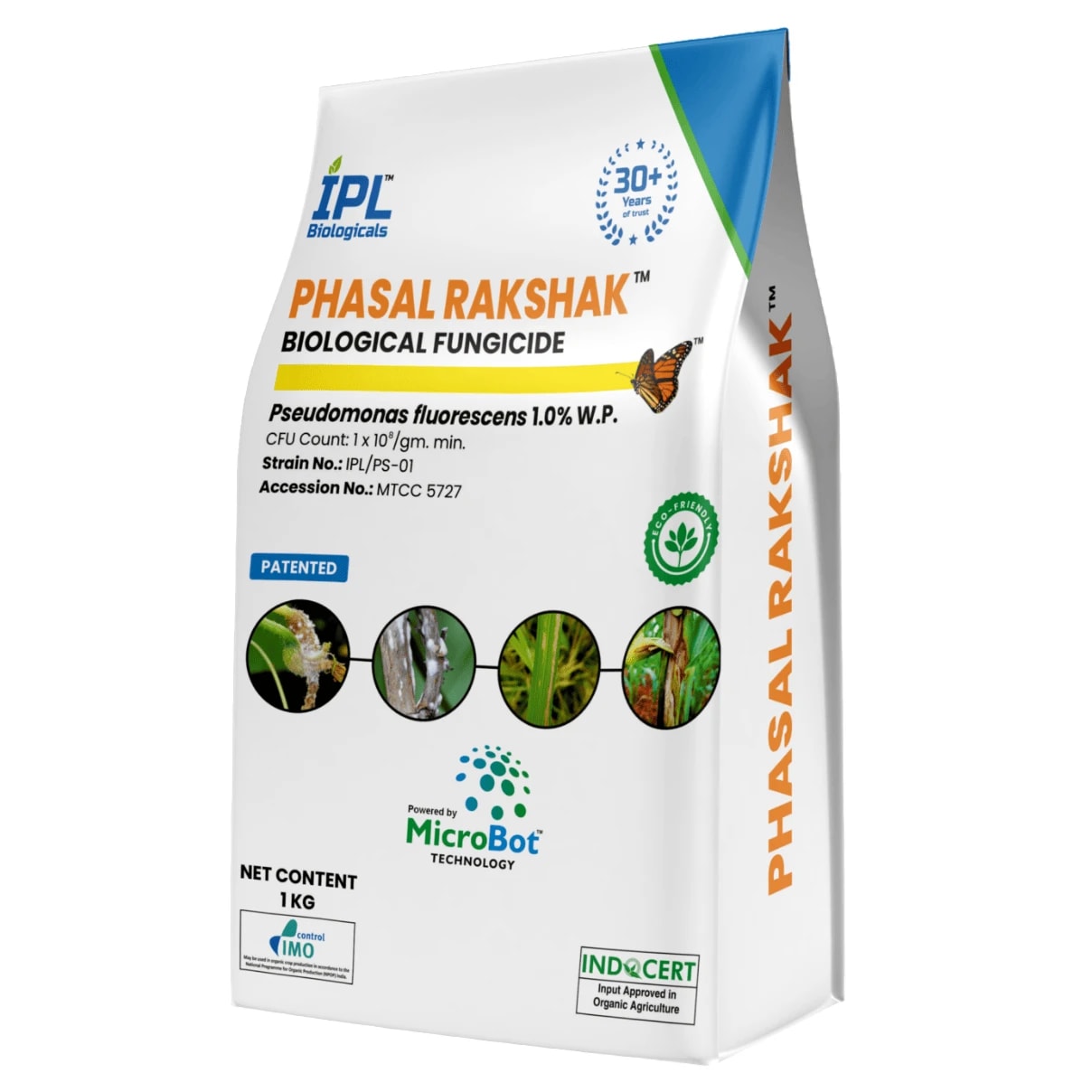 IPL Phasal Rakshak Pseudomonas Fluorescens 1.0% WP Bio Fungicides, Effective Control Of Seed, Soil And Air Borne Diseases