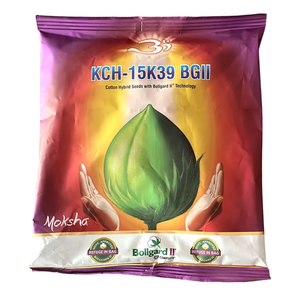 Aditya Moksha 15K39 BG II Hybrid Cotton Seeds, Kapas Ke Beej, Big Bolls, Pest Tolerant, High Yield (475 Gm)