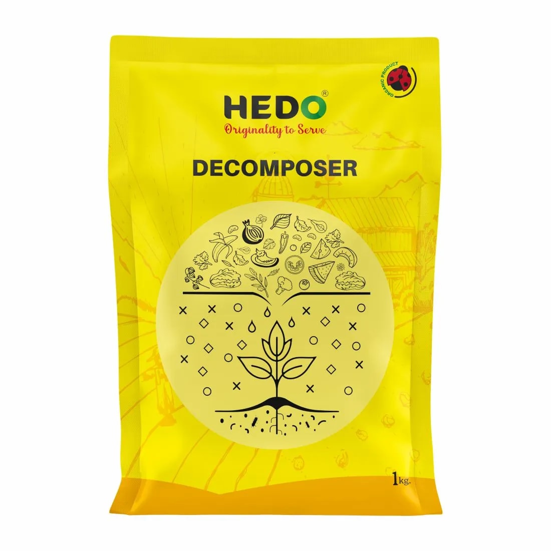 HEDO Waste Decomposer Powder, Decomposition of Agricultural, Kitchen, Garden, and Farming Waste
