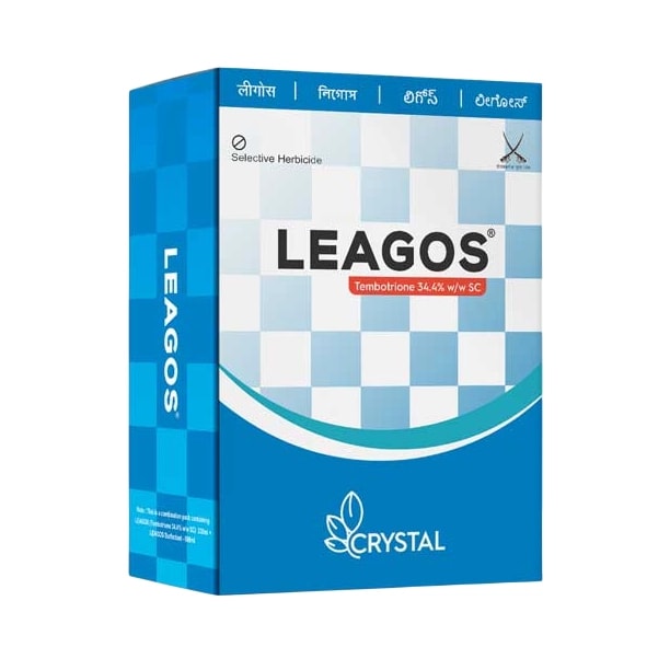 Crystal Crop Leagos Tembotrione 34.4% SC. A Broad Spectrum Post Emergence Herbicide for Maize.