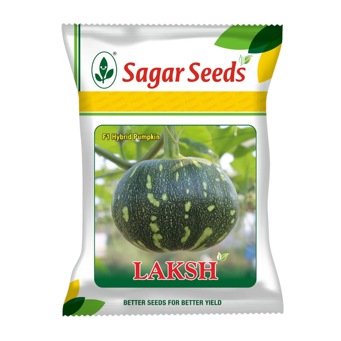 Sagar LAKSH F1 Hybrid Pumpkin Seeds, High Yield & Flat Round Fruits