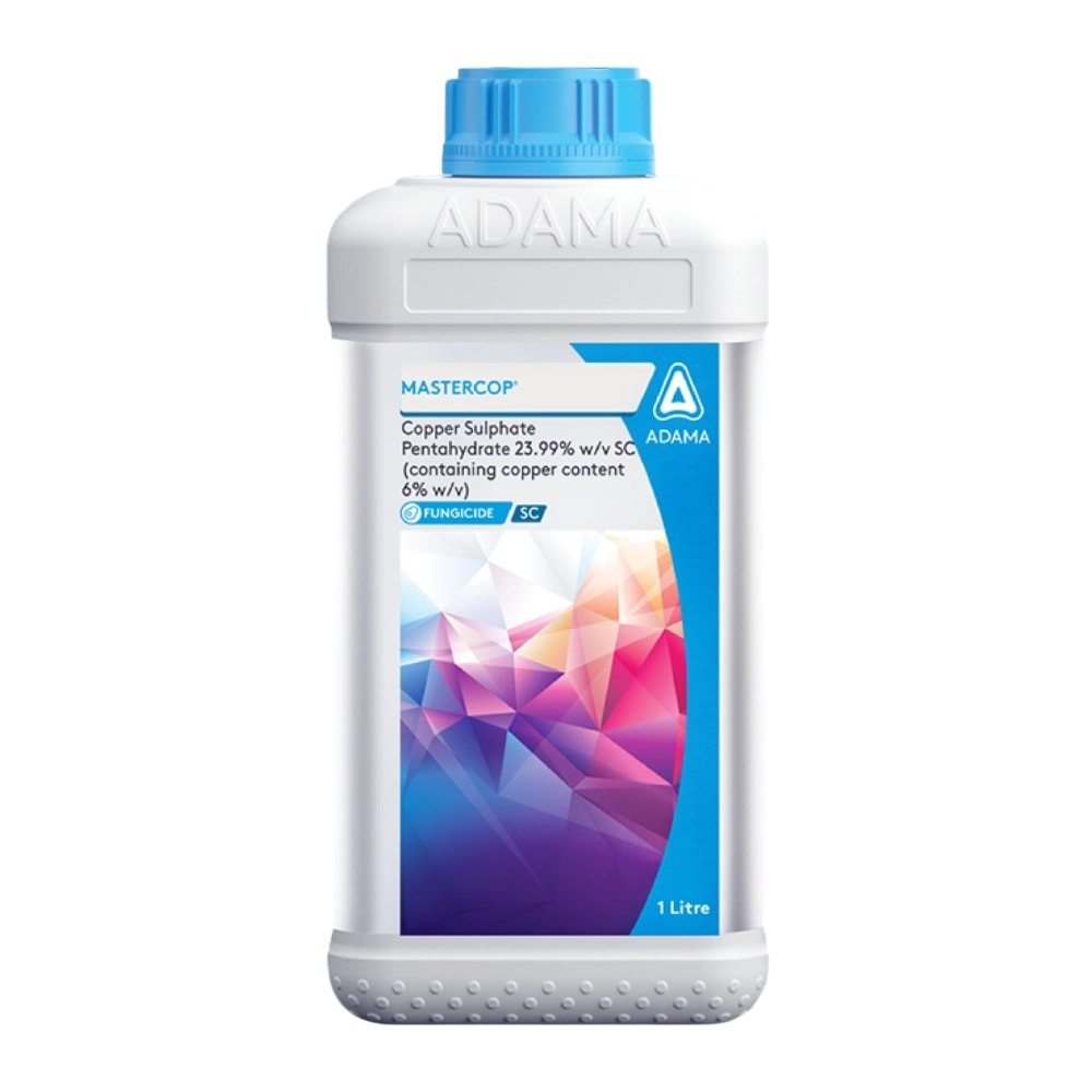 Adama Mastercop Copper Sulfate Pentahydrate 23.99% Fungicide, Release Of Copper Ions For Faster Activity On Pathogens Present On The Leaves