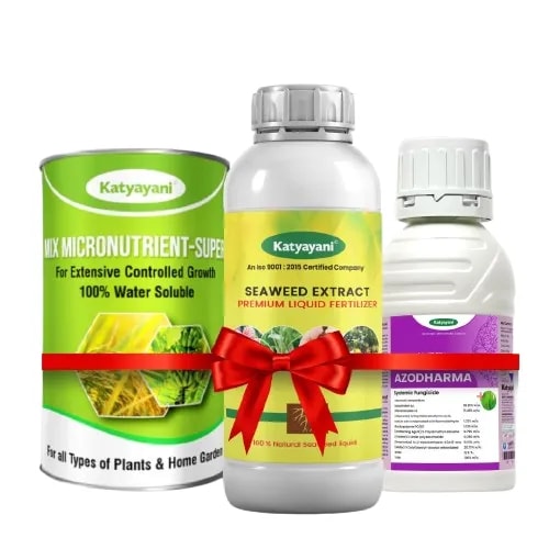 Katyayani Gram Protection And Growth Combo (Seaweed 250ml, Mix Micronutrient 100gm, Azodharma 250ml)