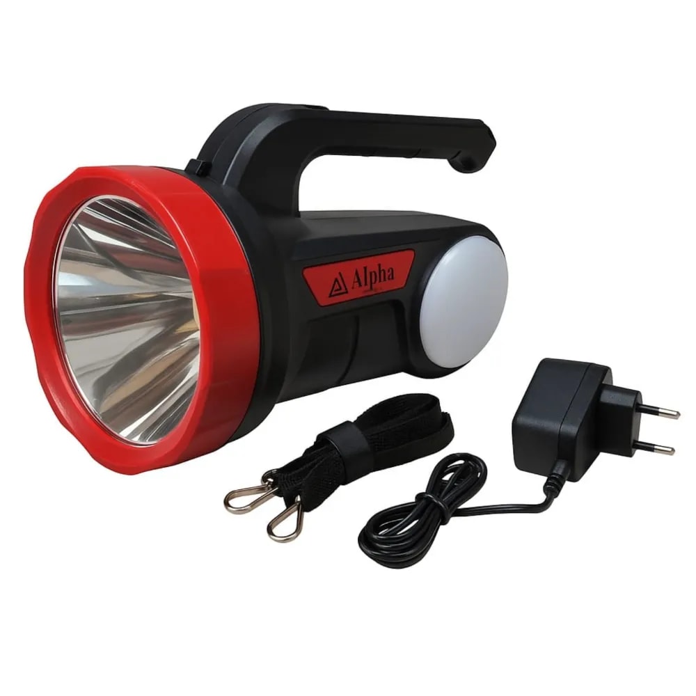 Radhe Agri Alpha Commander Rechargeable Torch, Heavy Duty, 1 Km Range And 5200mAh Battery