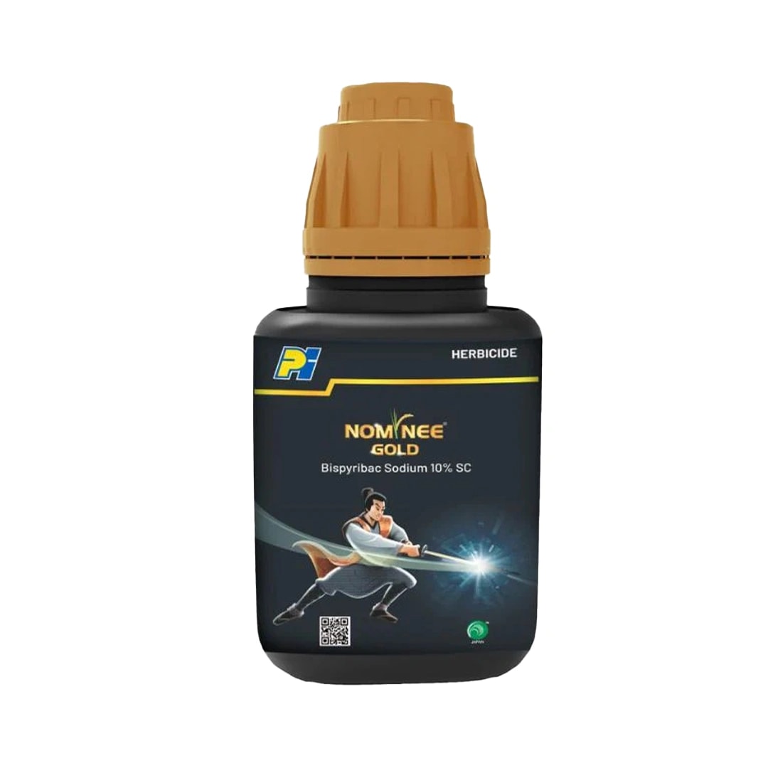 Nominee Gold Bispyribac Sodium 10% SC , Post Emergent Herbicide , Broad Spectrum Systemic Herbicide for all Types of Rice Cultivation