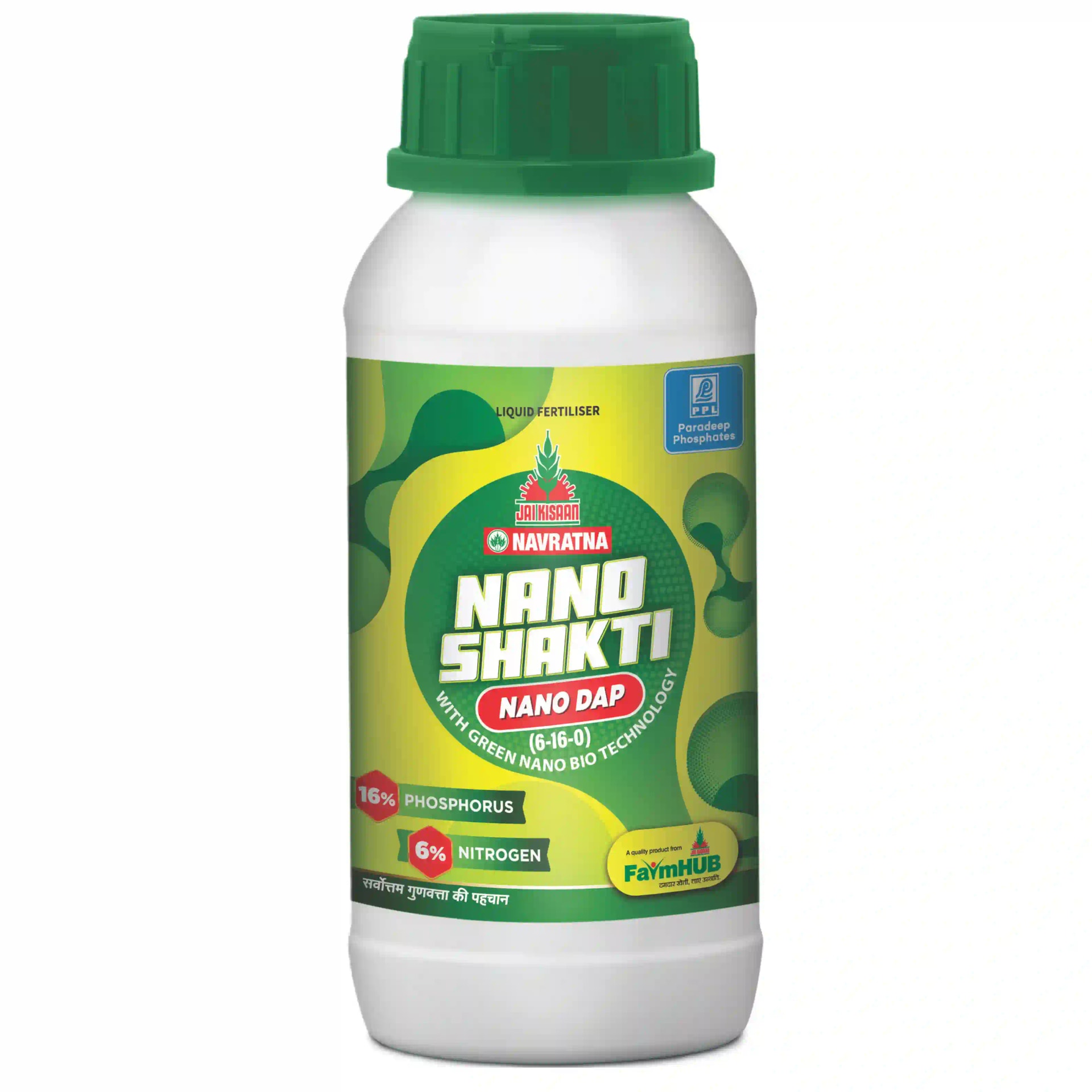Paradeep Jai Kisaan Navratna Nano Shakti Nano DAP Fertilizer For Enhanced Nutrient Efficiency