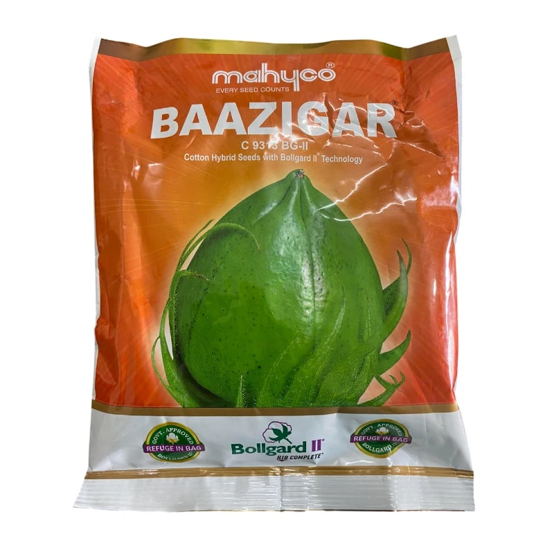 Mahyco Baazigar C 9313 BG-II Hybrid Cotton Seeds, Kapas Ke Beej, Big Boll (475 Gm)