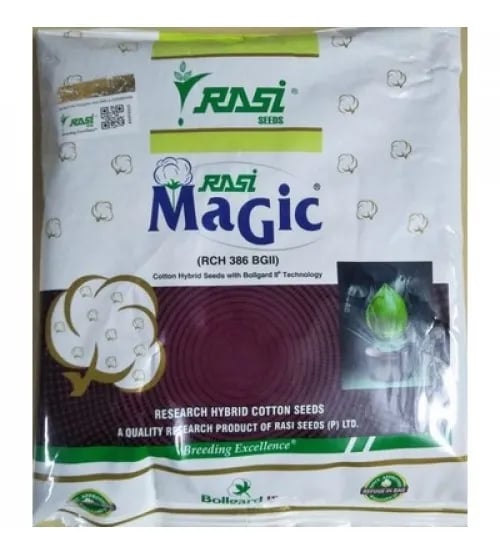 Rasi Magic Cotton Seeds (RCH 386 BGII) - Easy Picking, Good Boll Retention