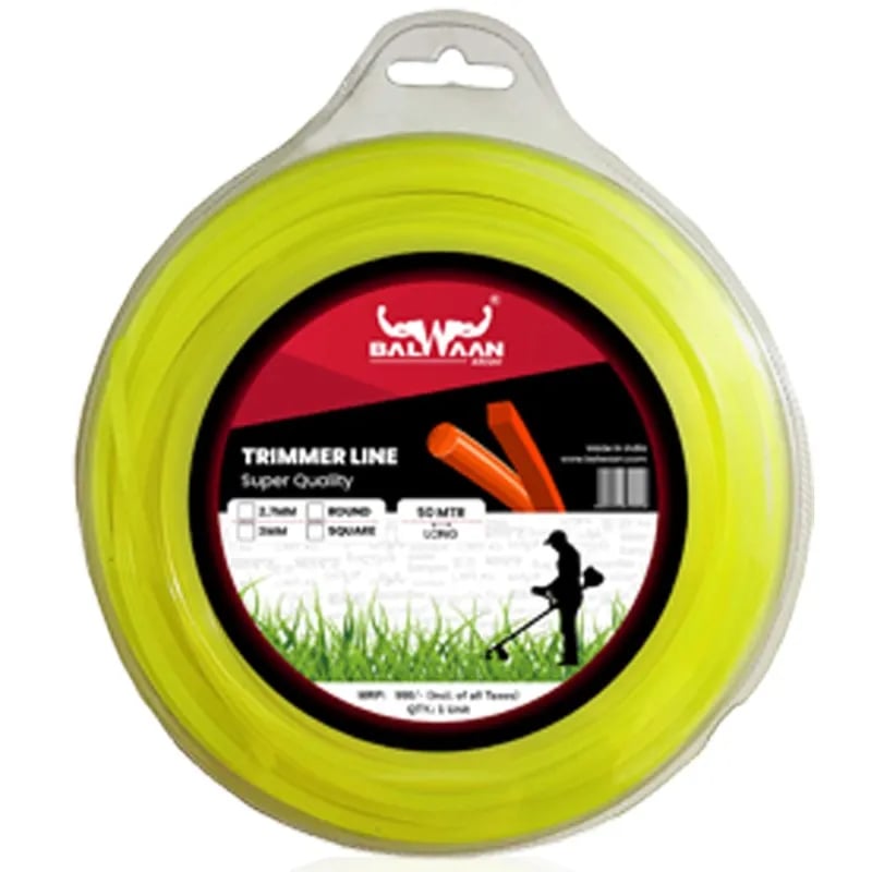 Balwaan Nylon Rope Round Type For Brush Cutter, Suitable For All Type of Brush Cutters