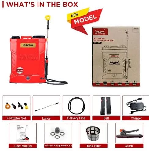 Balwaan BS 21 2 IN 1 Single Motor Battery Sprayer, 12 Volt X 8 Amp, Heavy Duty Material