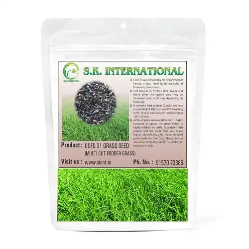 S K ORGANIC COFS 31 Multicut Grass Seeds For Cattle Feed, Green Grass, Fodder Grass
