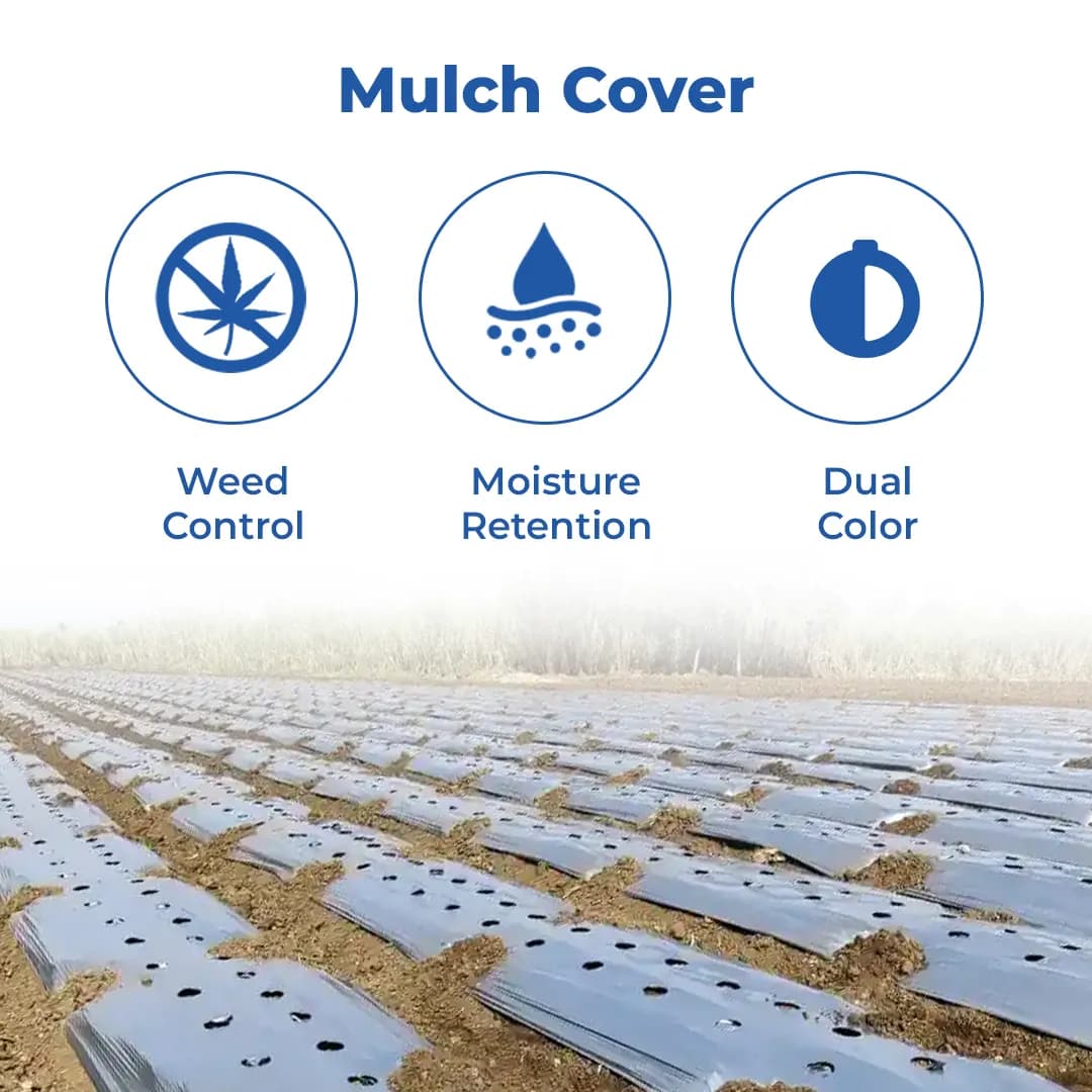 Siddhi Mulch Film Mulching Sheet (1 Meter Width X 400 Meters Length) Black and Silver - Image 3