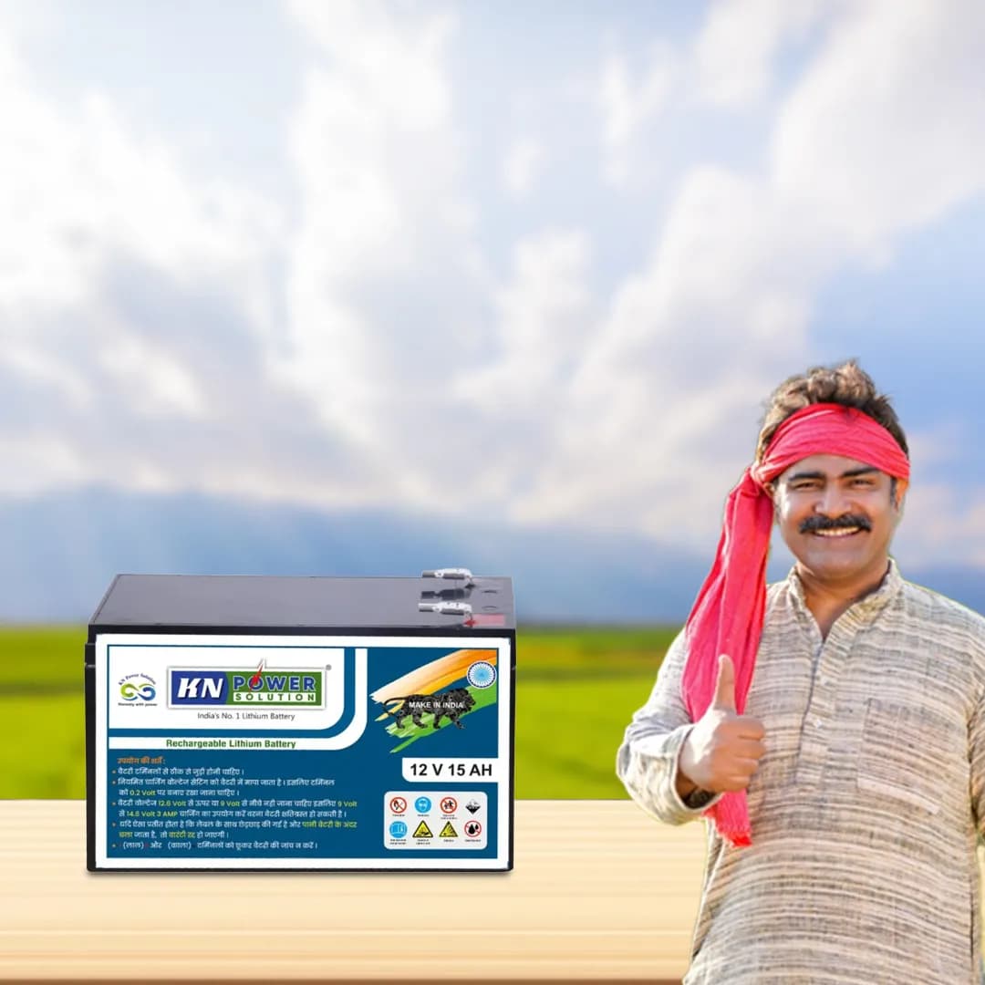 Radhe Agri 12V x 15Ah Rechargeable Lithium Ion Battery, Usage For Agricultural Sprayers & Zatka Machine - Long Backup With 1-Year Warranty - Image 5