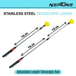 Neptune NF-02 Manual Knapsack Sprayer, Hand-Operated High-Pressure Pump, 16L Tank, Telescopic Lance with 3 Nozzles, Ideal for Farming, Gardening 4