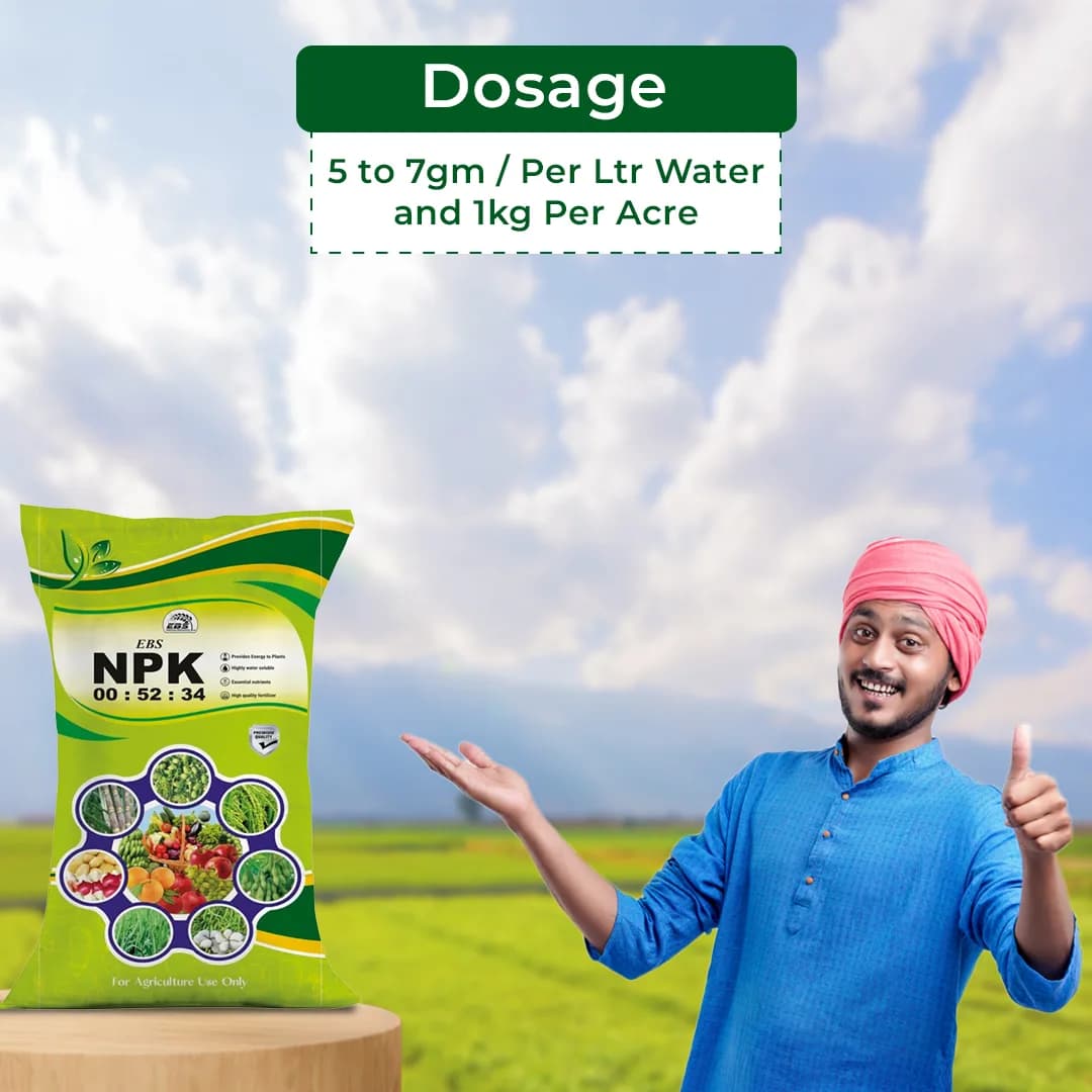 EBS NPK 00:52:34 Water Soluble Fertilizer, Mono Potassium Phosphate, Best For Drip Irrigation And Foliar Application - Image 5