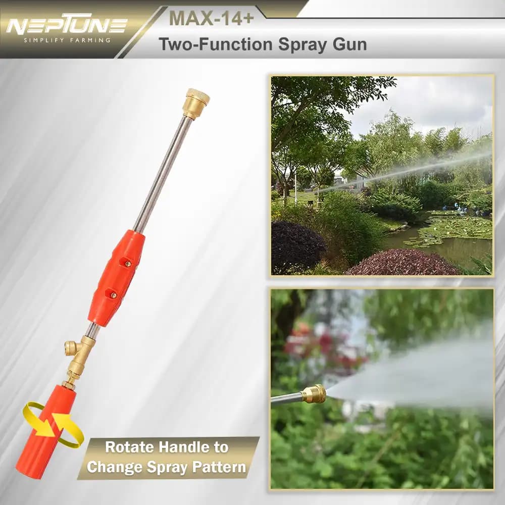 Neptune Max-14-Plus Backpack Battery Sprayer, Dual Pump 12V 14AH, 20L Tank, Output 10-13 LPM with 5 Nozzles, Include Italian Gun for Farming & Garden - Image 6
