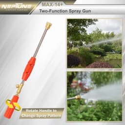 Neptune Max-14-Plus Backpack Battery Sprayer, Dual Pump 12V 14AH, 20L Tank, Output 10-13 LPM with 5 Nozzles, Include Italian Gun for Farming & Garden 6