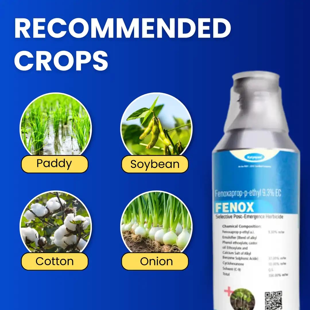 Katyayani FENOX Fenoxaprop-P-Ethyl 9.3% EC Herbicide, for Plants and Crops Soybean Rice Cotton Blackgram Onion Etc - Image 3