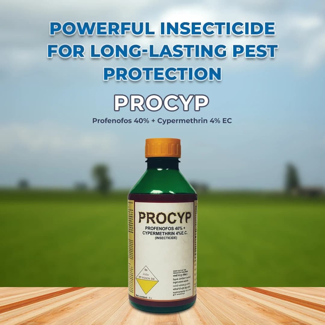 Shree Industries PROCYP Profenofos 40% + Cypermethrin 4% Ec Insecticide, Effective Bollworms, Aphids, Thrips, Caterpillars, Beetles, And Mites - Image 2