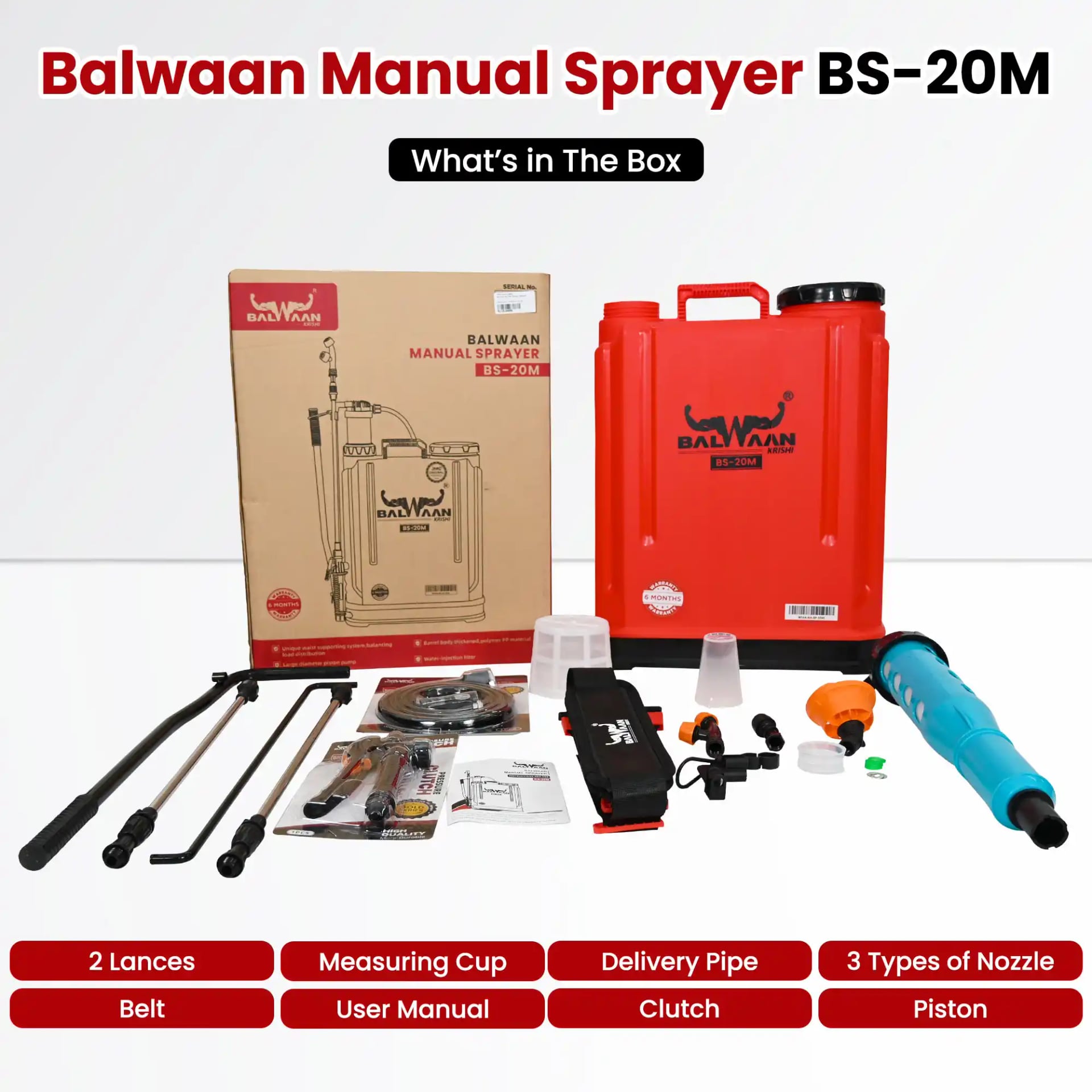Balwaan Gold Series BS-20M Manual Sprayer - 20 Litre Capacity